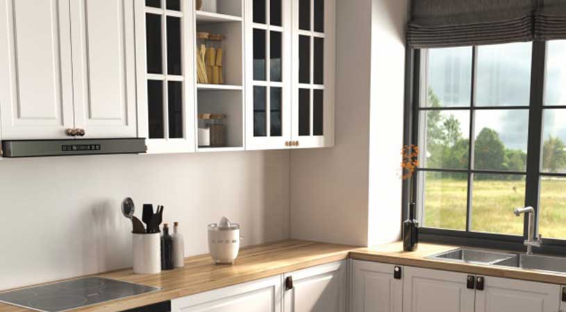 Vacuum Membrane Cabinet Door